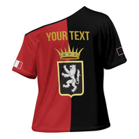 Personalized Italy Aosta Valley Cross Shoulder Shirt Inspiration Flags Style - Wonder Print Shop