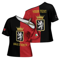 Personalized Italy Aosta Valley Cross Shoulder Shirt Inspiration Flags Style - Wonder Print Shop