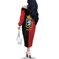 Personalized Italy Aosta Valley Family Matching Off The Shoulder Long Sleeve Dress and Hawaiian Shirt Inspiration Flags Style