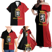 Personalized Italy Aosta Valley Family Matching Off Shoulder Maxi Dress and Hawaiian Shirt Inspiration Flags Style