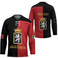 Personalized Italy Aosta Valley Hockey Jersey Inspiration Flags Style - Wonder Print Shop