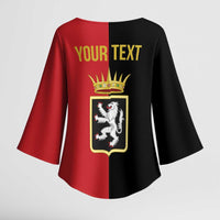 Personalized Italy Aosta Valley Kimono Sleeve Blouse Inspiration Flags Style - Wonder Print Shop