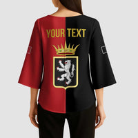 Personalized Italy Aosta Valley Kimono Sleeve Blouse Inspiration Flags Style - Wonder Print Shop