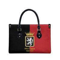 Personalized Italy Aosta Valley Leather Bag Inspiration Flags Style - Wonder Print Shop