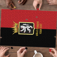 Personalized Italy Aosta Valley Puzzle Inspiration Flags Style - Wonder Print Shop