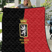 Personalized Italy Aosta Valley Quilt Inspiration Flags Style