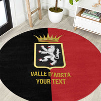 Personalized Italy Aosta Valley Round Carpet Inspiration Flags Style