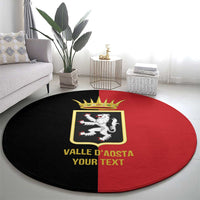 Personalized Italy Aosta Valley Round Carpet Inspiration Flags Style