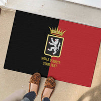 Personalized Italy Aosta Valley Rubber Doormat Inspiration Flags Style