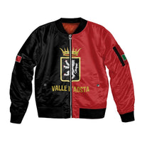 Personalized Italy Aosta Valley Sleeve Zip Bomber Jacket Inspiration Flags Style