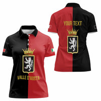 Personalized Italy Aosta Valley Women Polo Shirt Inspiration Flags Style