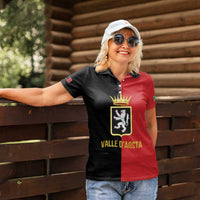 Personalized Italy Aosta Valley Women Polo Shirt Inspiration Flags Style