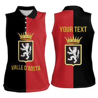 Personalized Italy Aosta Valley Women Sleeveless Polo Shirt Inspiration Flags Style