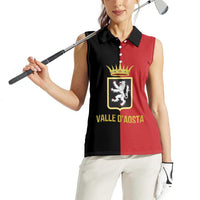Personalized Italy Aosta Valley Women Sleeveless Polo Shirt Inspiration Flags Style