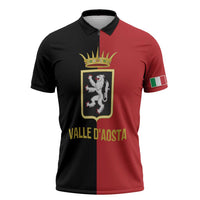Personalized Italy Aosta Valley Zipper Polo Shirt Inspiration Flags Style - Wonder Print Shop