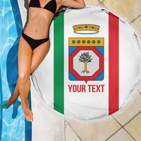 Personalized Italy Apulia Beach Blanket Inspiration Flags Style