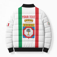Personalized Italy Apulia Bomber Puffer Jacket Inspiration Flags Style - Wonder Print Shop