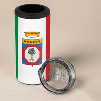 Personalized Italy Apulia 4 in 1 Can Cooler Tumbler Inspiration Flags Style