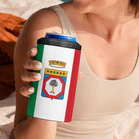 Personalized Italy Apulia 4 in 1 Can Cooler Tumbler Inspiration Flags Style