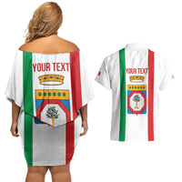 Personalized Italy Apulia Couples Matching Off Shoulder Short Dress and Hawaiian Shirt Inspiration Flags Style