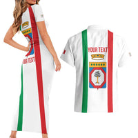 Personalized Italy Apulia Couples Matching Short Sleeve Bodycon Dress and Hawaiian Shirt Inspiration Flags Style