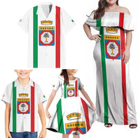 Personalized Italy Apulia Family Matching Off Shoulder Maxi Dress and Hawaiian Shirt Inspiration Flags Style