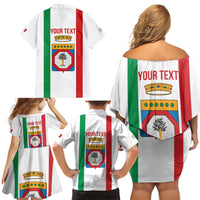 Personalized Italy Apulia Family Matching Off Shoulder Short Dress and Hawaiian Shirt Inspiration Flags Style
