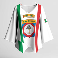 Personalized Italy Apulia Kimono Sleeve Blouse Inspiration Flags Style - Wonder Print Shop