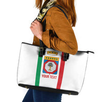 Personalized Italy Apulia Leather Tote Bag Inspiration Flags Style