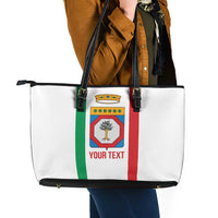Personalized Italy Apulia Leather Tote Bag Inspiration Flags Style