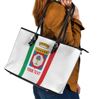 Personalized Italy Apulia Leather Tote Bag Inspiration Flags Style