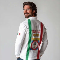 Personalized Italy Apulia Long Sleeve Polo Shirt Inspiration Flags Style