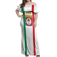 Personalized Italy Apulia Off Shoulder Maxi Dress Inspiration Flags Style