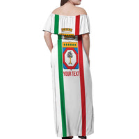 Personalized Italy Apulia Off Shoulder Maxi Dress Inspiration Flags Style