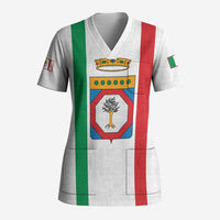 Personalized Italy Apulia Scrub Top Inspiration Flags Style - Wonder Print Shop