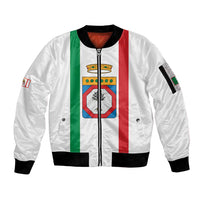 Personalized Italy Apulia Sleeve Zip Bomber Jacket Inspiration Flags Style