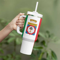 Personalized Italy Apulia Tumbler With Handle Inspiration Flags Style