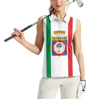 Personalized Italy Apulia Women Sleeveless Polo Shirt Inspiration Flags Style