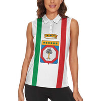 Personalized Italy Apulia Women Sleeveless Polo Shirt Inspiration Flags Style