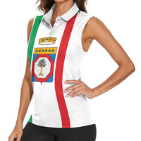 Personalized Italy Apulia Women Sleeveless Polo Shirt Inspiration Flags Style