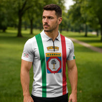 Personalized Italy Apulia Zipper Polo Shirt Inspiration Flags Style - Wonder Print Shop