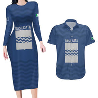 Personalized Italy Basilicata Couples Matching Long Sleeve Bodycon Dress and Hawaiian Shirt Inspiration Flags Style