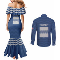 Personalized Italy Basilicata Couples Matching Mermaid Dress and Long Sleeve Button Shirt Inspiration Flags Style