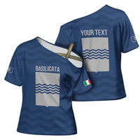 Personalized Italy Basilicata Cross Shoulder Shirt Inspiration Flags Style - Wonder Print Shop