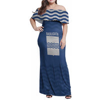 Personalized Italy Basilicata Family Matching Off Shoulder Maxi Dress and Hawaiian Shirt Inspiration Flags Style