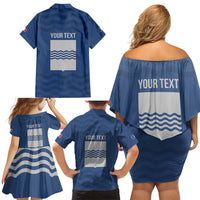 Personalized Italy Basilicata Family Matching Off Shoulder Short Dress and Hawaiian Shirt Inspiration Flags Style
