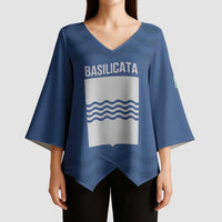 Personalized Italy Basilicata Kimono Sleeve Blouse Inspiration Flags Style - Wonder Print Shop
