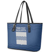 Personalized Italy Basilicata Leather Tote Bag Inspiration Flags Style