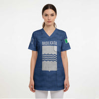 Personalized Italy Basilicata Scrub Top Inspiration Flags Style - Wonder Print Shop
