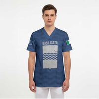 Personalized Italy Basilicata Scrub Top Inspiration Flags Style - Wonder Print Shop